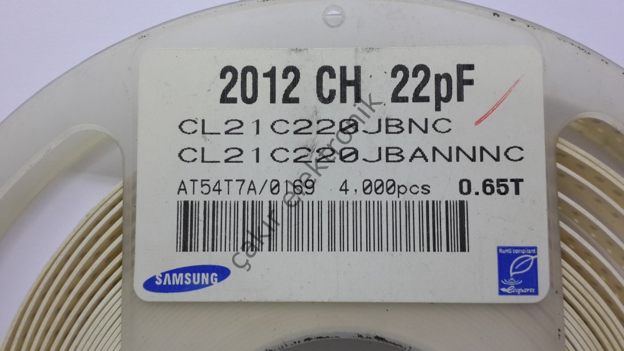 22PF 50V.  +-5% - 805 - 2012 - 25ADET - KONDANSATÖR