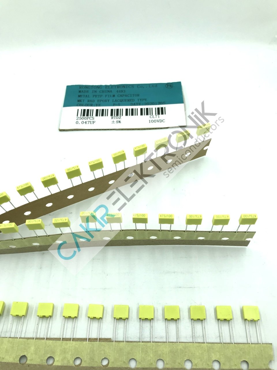 473J100 47NF 100V  0.047uf 100v polyester film kondansatör