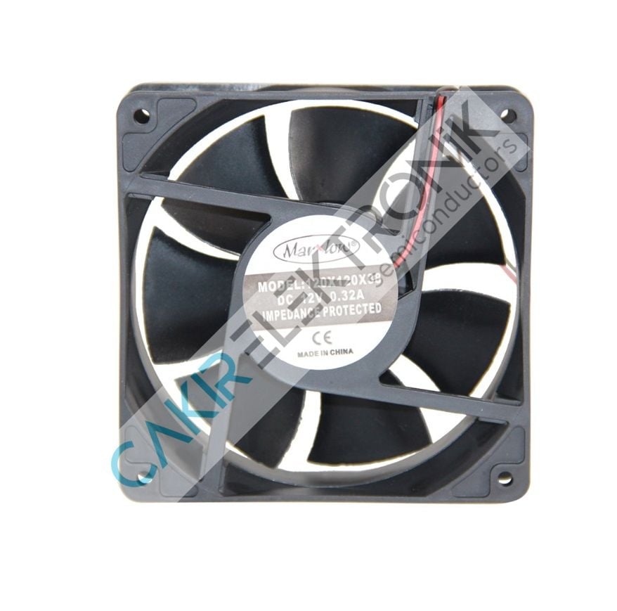 120X120X38 MM 12V. FAN  0,32A  2 TEL