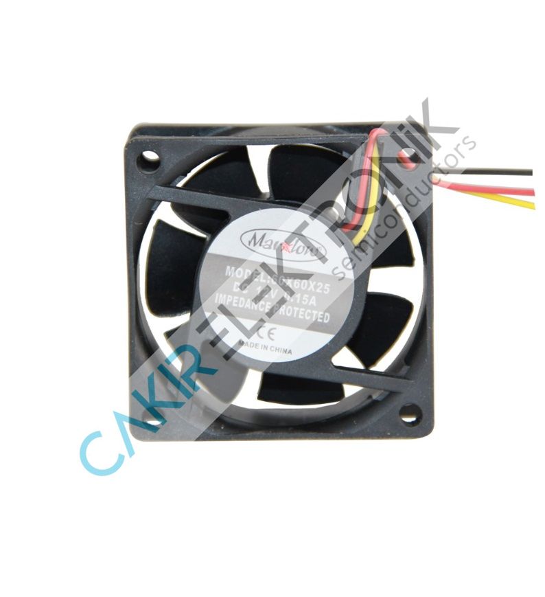 60X60X25 MM 12V. DC ÜÇ KABLO - 0,15A. FAN