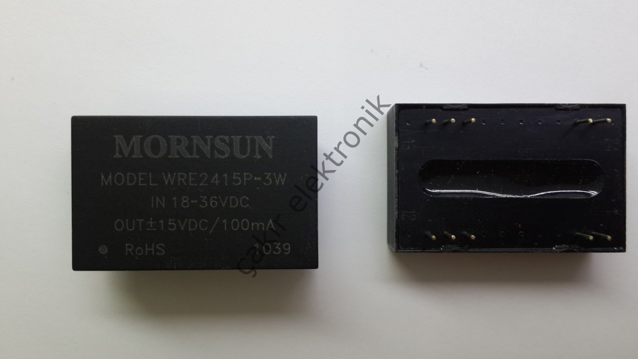 WRE2415P-3W - İNPUT 18-36V.  OUTPUT +-15V. 100MA.