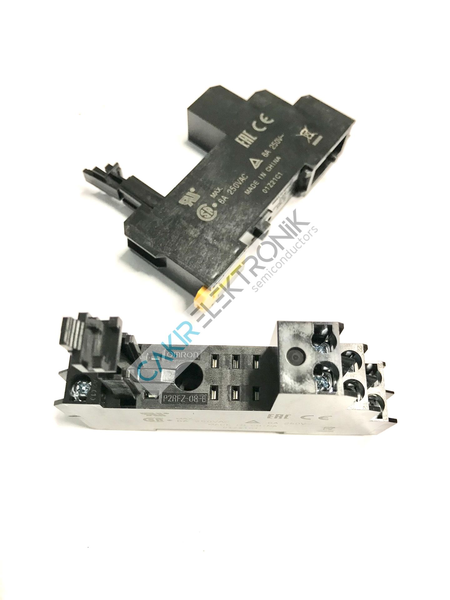 P2RFZ-08-E Relay Socket DIN Rail , Relay Socket, DIN Rail, Screw, 8 Pins, 6A