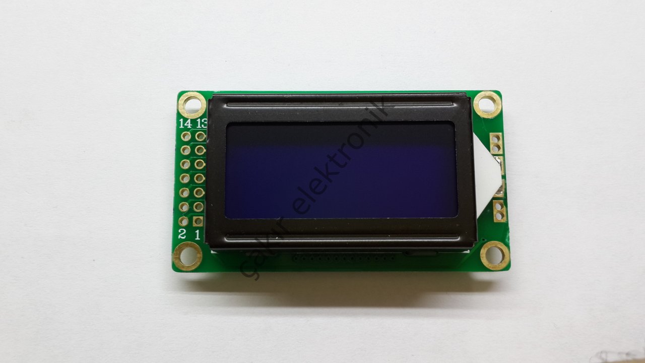 2X8 LCD MAVİ  0802A  5V LCD - LMC0802A - PC 0802A