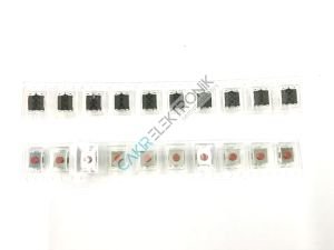 6X6 3.10 MM 5PIN KIRMIZI SMD  - TACT SWITCH 5PIN 6*6*3.1 RED SMD - TAG SWITCH - TACTILE SWITCH