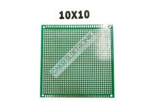 100x100mm PCB 10x10CM ÇİFT YÜZLÜ DELİKLİ PERTİNAKS