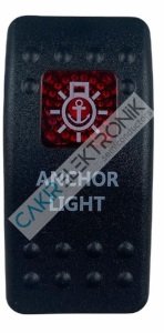 MARİN ON-OFF TOOGLE SWITCH KIRMIZI LEDLİ ( ANCHOR LIGHT ) 12-24V IC134M-2