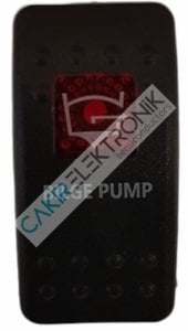 MARİN ON-OFF TOOGLE SWITCH KIRMIZI LEDLİ ( BILGE PUMP ) 12-24V IC134M-8