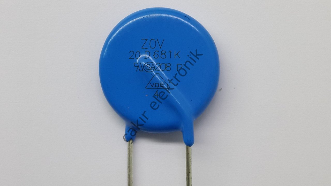 VARİSTÖR 20MM 420VAC. 560VDC.  ZOV 20D681K