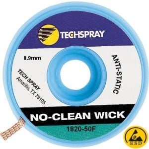 1820-50F No Clean Solder Wick, Antistatic, 0.9 mm, 15metre