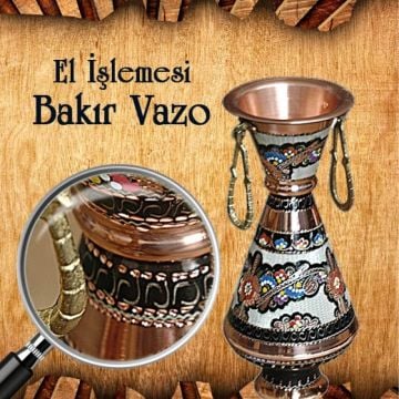 BAKIR İŞLEMELİ VAZO