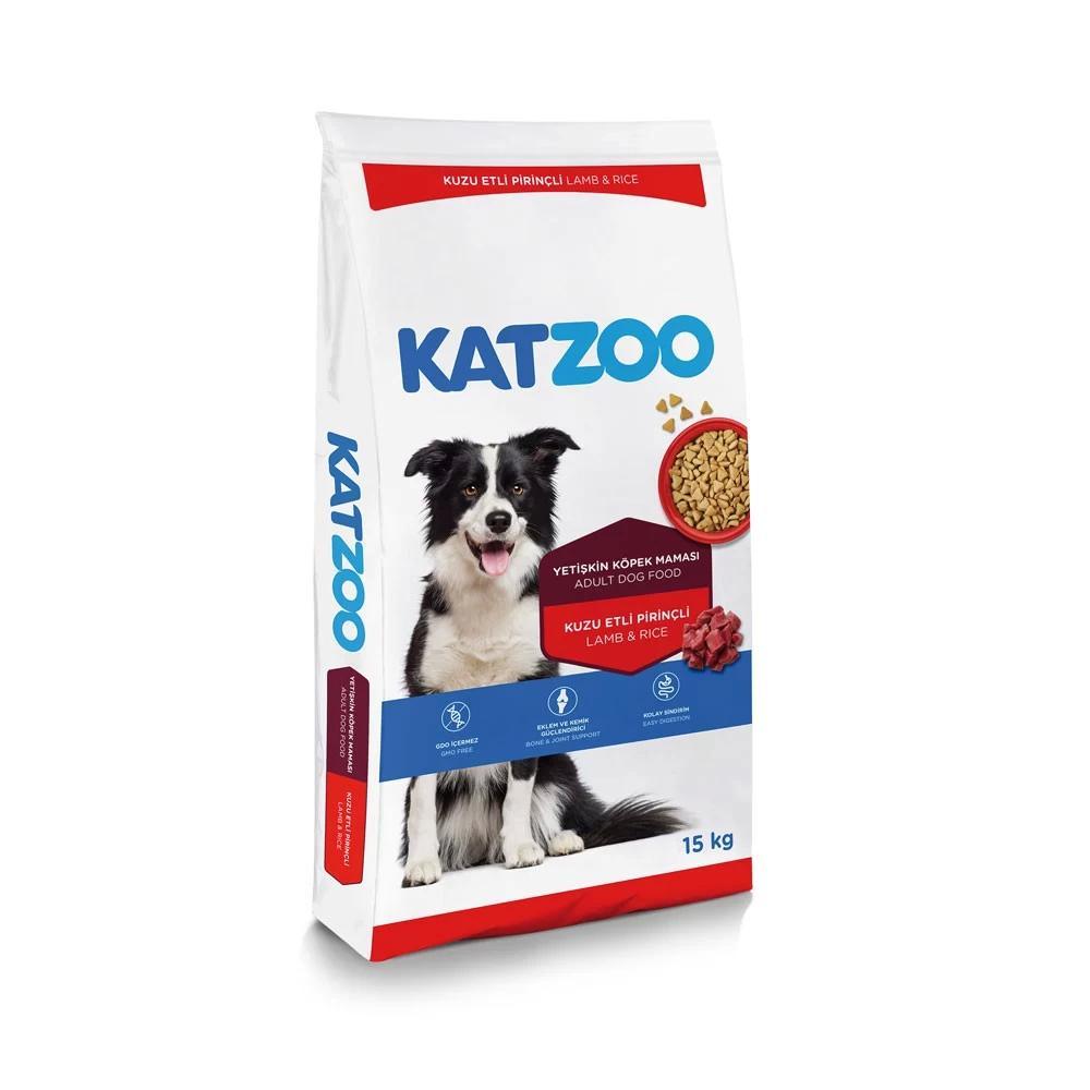 Katzoo Yetıskın Köpek Maması Kuzu Etlı Pırınclı 15Kg