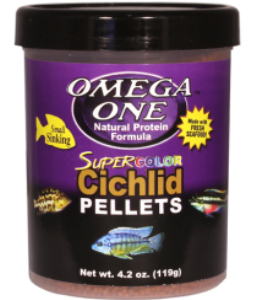 Omega One Super Color Cichlid Large Pellets 100gr. Açık