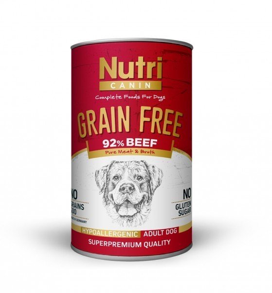 Nutri Canin Tahılsız Sığır Etli Köpek Konservesi 400 Gr