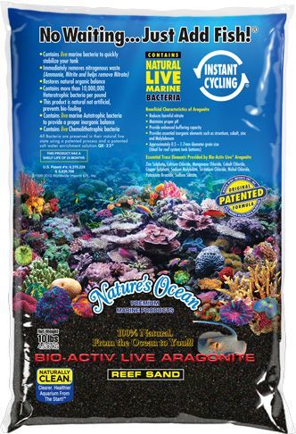 Natures Ocean - Bioactiv Black Beach Live Sand Canlı Aragonit Kum 9,07 KG