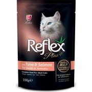 Reflex Plus Tuna Ve Somonlu Pouch Kedi Konserve Jöle İçinde 100gr