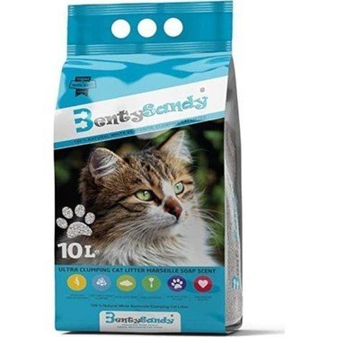 Benty Sandy Ultra Topaklaşan Kedi Kumu Beyaz Sabun Kokulu 10lt