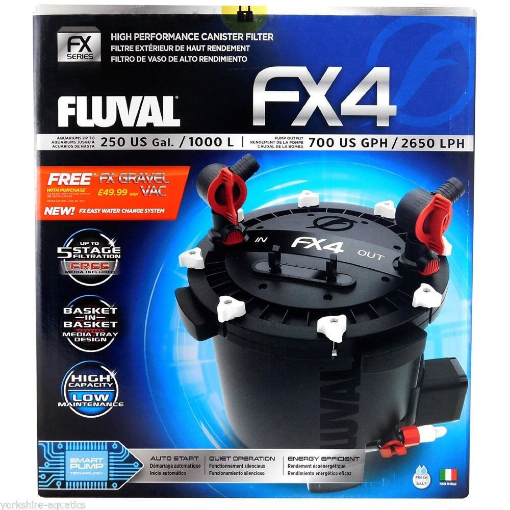 Fluval FX4 Dış Filtre 2650lt/Saat (Yarım Dolu)