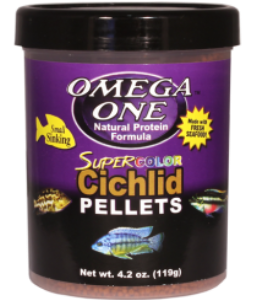 Omega One Super Color Cichlid Small Pellets 100gr Açık