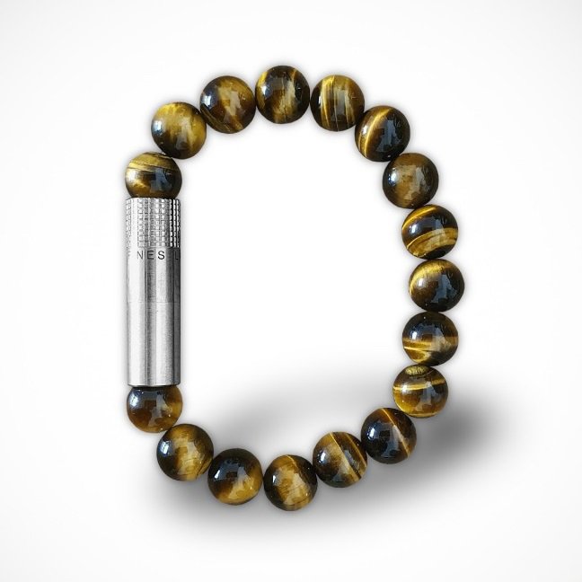 Les Fines Lames Punch Bileklik - Steel Tiger Eye