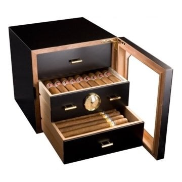 Adorini Chianti Medium Deluxe Puro Kutusu Humidor - Siyah