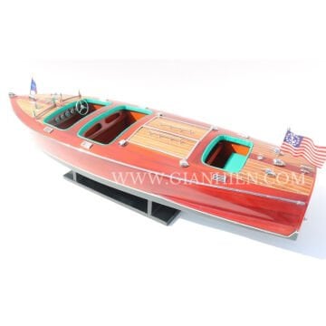 Chris Craft Dekoratif Ahşap Sürat Teknesi Modeli (51 cm)
