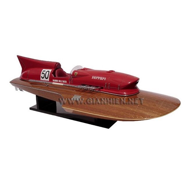 1954 Ferrari Hydroplane Dekoratif Yarış Teknesi Modeli (50 cm)