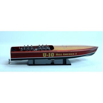 Miss America X Dekoratif Ahşap Sürat Teknesi Modeli (83 cm)