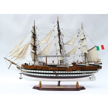 Amerigo Vespucci Dekoratif Ahşap Yelkenli Gemi Modeli (89 cm)