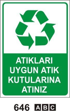 Atıkları Uygun Atık Kutularına Atınız