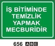 İş Bitiminde Temizlik Yapmak Mecburidir