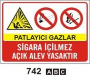 Patlayıcı Gazlar Sigara İçilmez Açık Alev Yasaktır