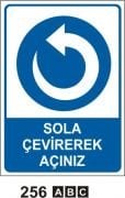 Sola Çevirerek Açınız