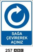 Sağa Çevirerek Açınız