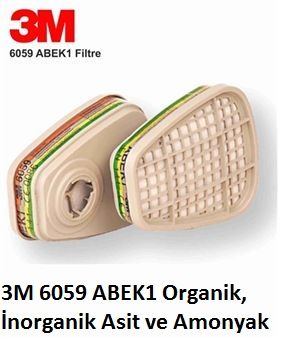3M 6059 ABEK1 Filtre(1 Çift/Takım)