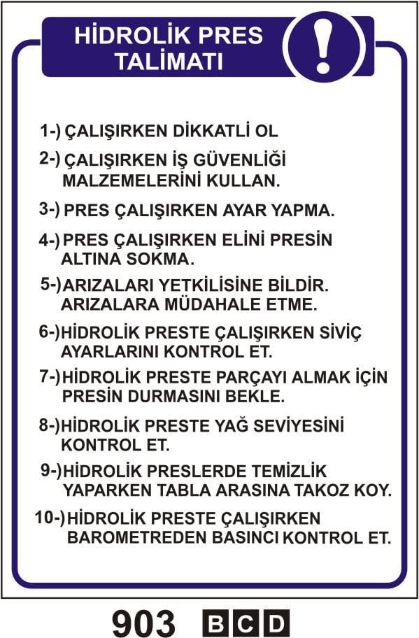 Hidrolik Pres Talimatı