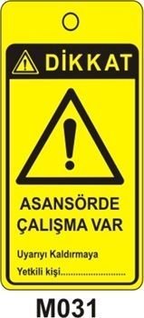 ASANSÖRDE ÇALIŞMA VAR