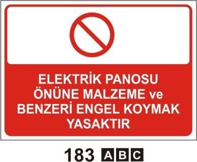 Elektirik Panosu Önüne Malzeme Ve Benzer Ürünler Koymak Yasakır