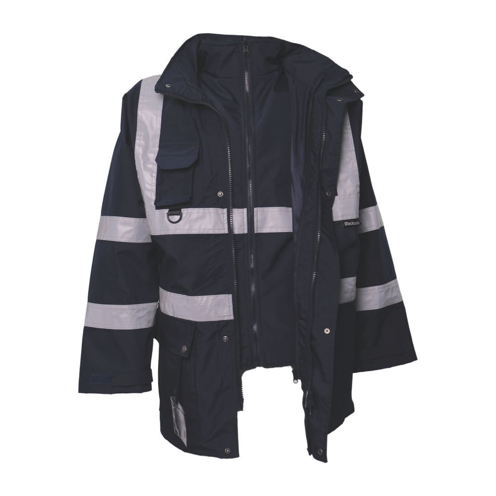 Blacksafe 300D Oxford 5+1 Lacivert Reflektörlü Parka