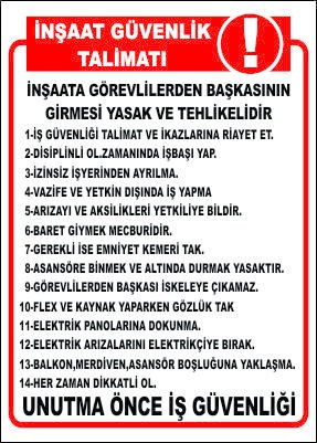 İnşaat Güvenlik Talimatı