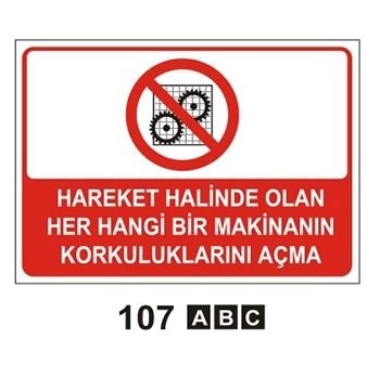 HAREKET HALİNDE OLAN HER HANGİ BİR MAKİNANIN KORKULUKLARINI AÇMA