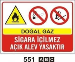 Doğalgaz Sigara İçilmez Açık Alev Yasaktır