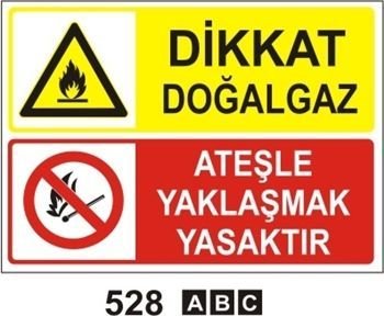 Dikkat Doğalgaz-Ateşle Yaklaşmak Yasaktır