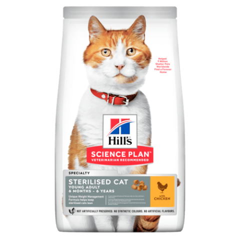 Hill's Science Plan Sterilised Cat Young Adult Chicken 10 Kg