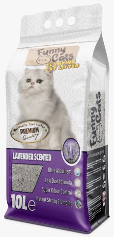 Funny Cats Bentonit Kedi Kumu İnce Taneli 10 Litre