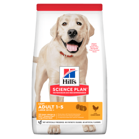 Hill's Science Plan Dog Adult 1-6 Light Large Breed Chicken 14 Kg