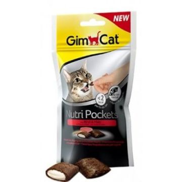 GIMCAT NUTRI POCKETS BİFTEKLİ KEDİ ÖDÜLÜ 60 GR