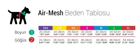 Göğüs Tasması Air Mesh Köpekler için