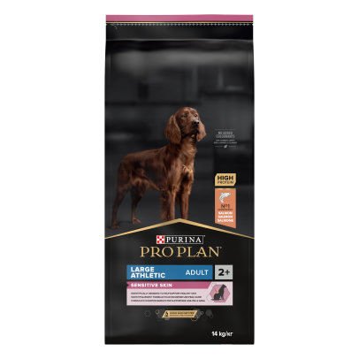 PRO PLAN® Sensitive Skin® Large Athletic Büyük Irk Yetişkin Köpekler için, Zengin Somon İçeriği 14 Kg