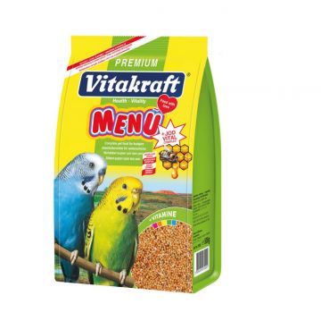 Vitakraft Menü + Jod Vital Complex – Premium Muhabbet Kuşu Yemi 500 gr