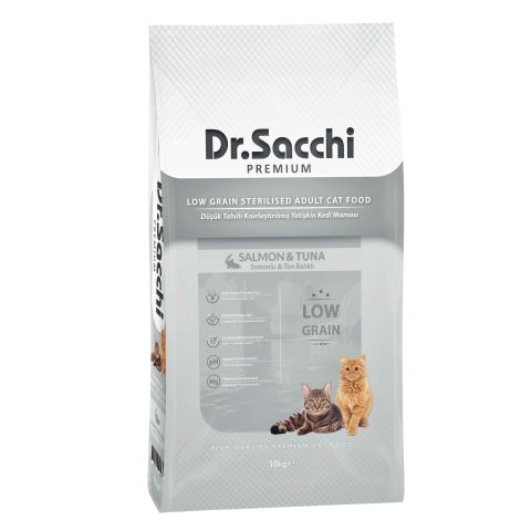 Dr.Sacchi Premium Düşük Tahıllı Kısır Kedi Maması 10 Kg